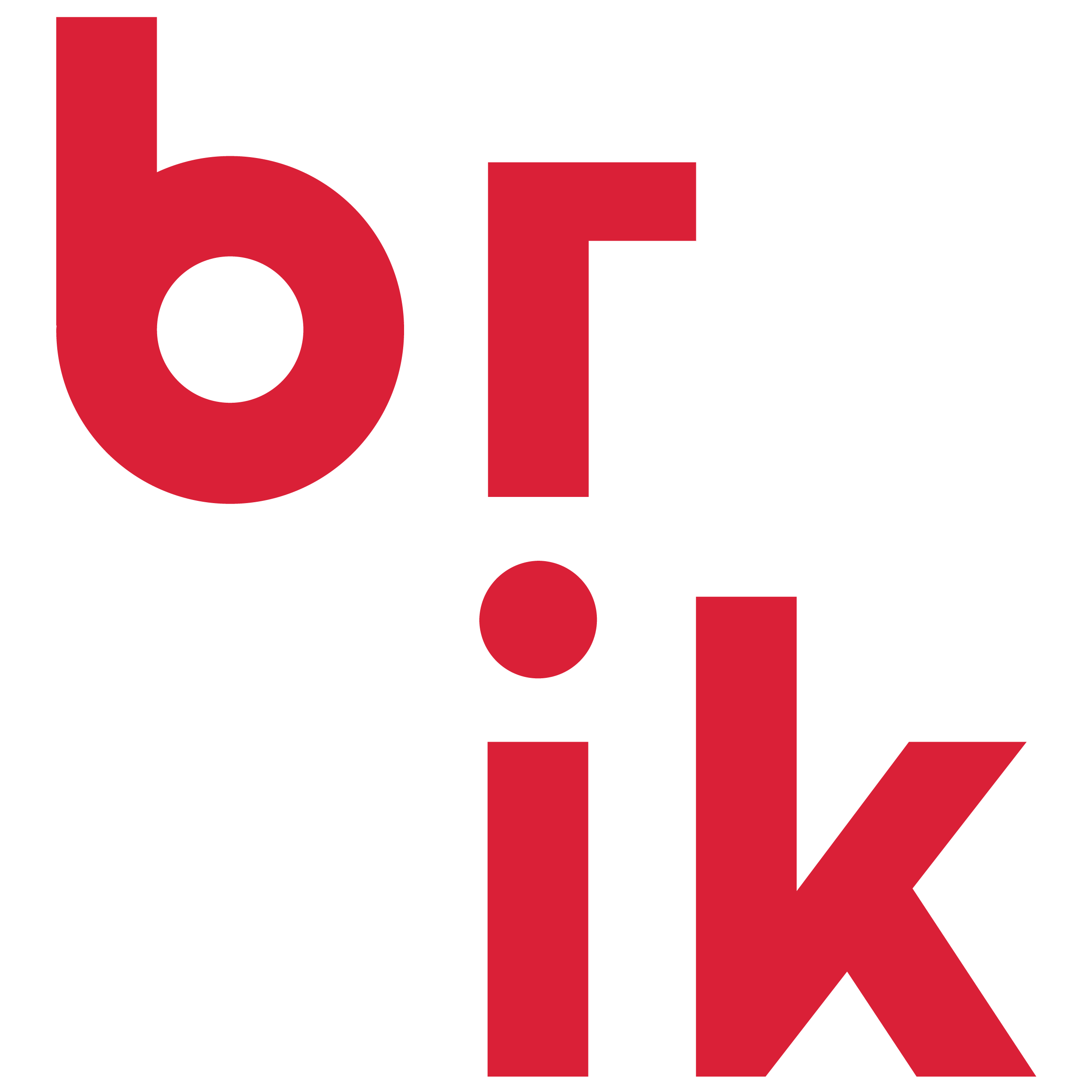 Logo Brik | Kleur rood | Color red | Colours rouge